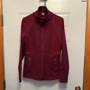 Calia by Carrie Underwood Core Fitness Jacket in Burgundy SZ Large